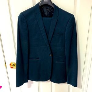 Burton London Menswear Suit Green